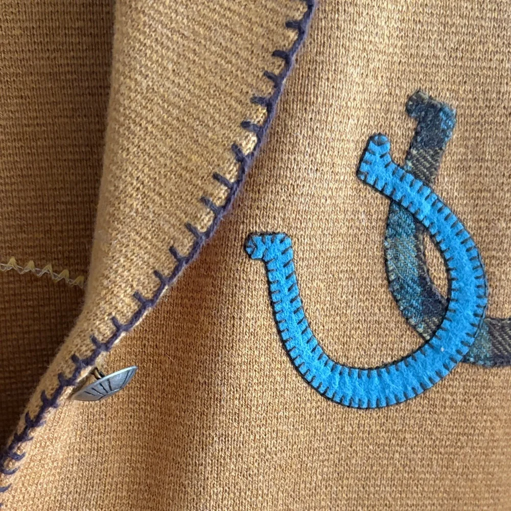 Pendleton Tan Embroidered Women's Cardigan - Picture 5 of 11